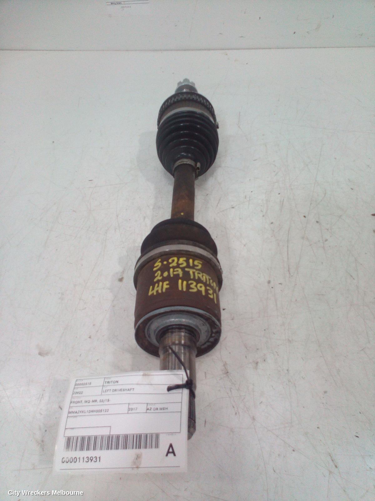 MITSUBISHI TRITON LEFT DRIVESHAFT, FRONT, MQ-MR, 03/2015 ONWARDS - Image 2