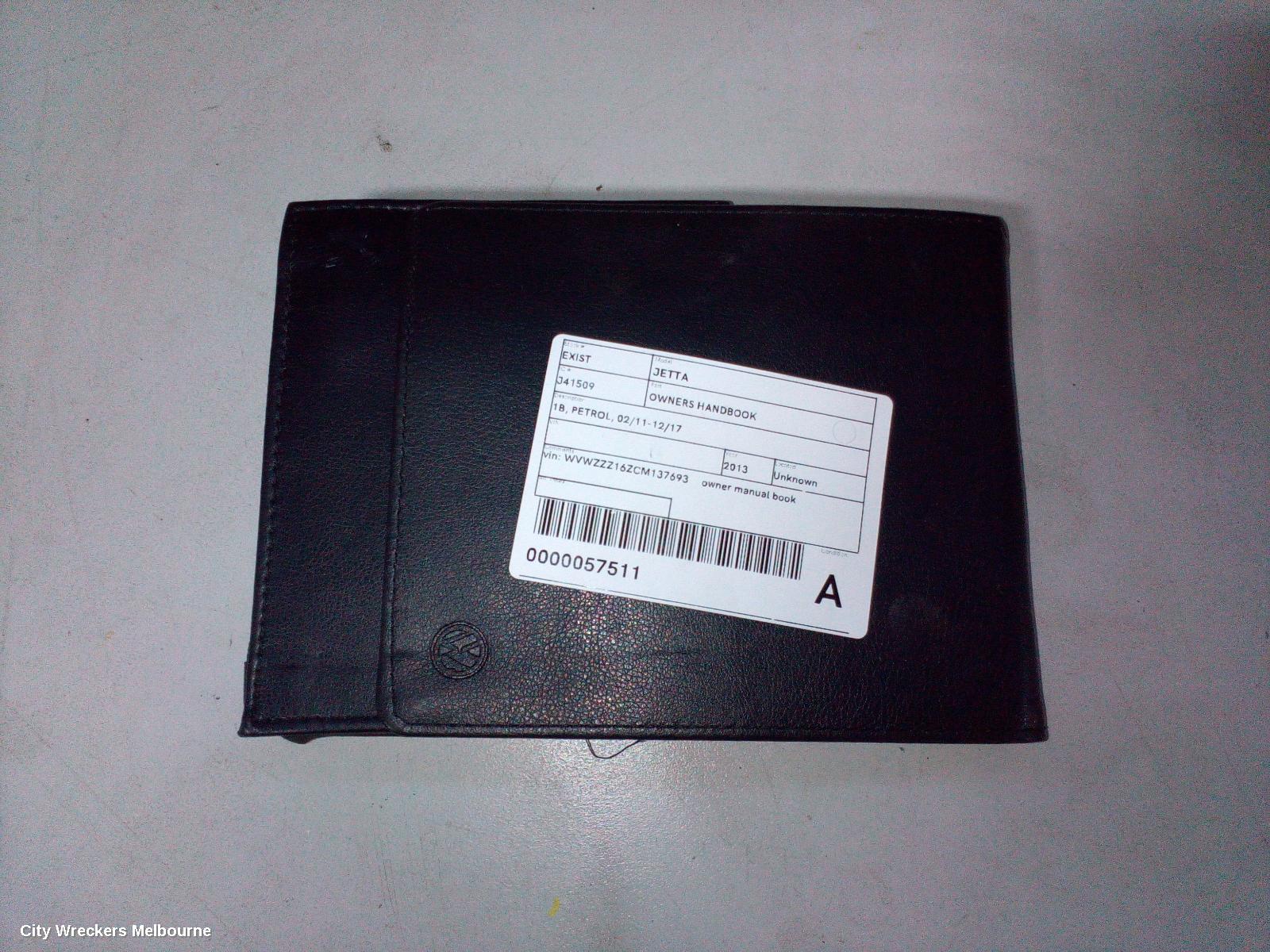 VOLKSWAGEN JETTA OWNERS HANDBOOK, 1B, PETROL, 02/2011 - 12/2017 - Image 1