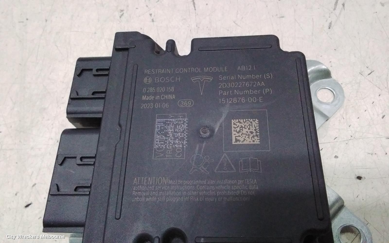 TESLA MODEL 3, 1ST GEN, 06/2019 ONWARDS, RESTRAINT CONTROL MODULE 1512876-00-E : 140813 - Image 2