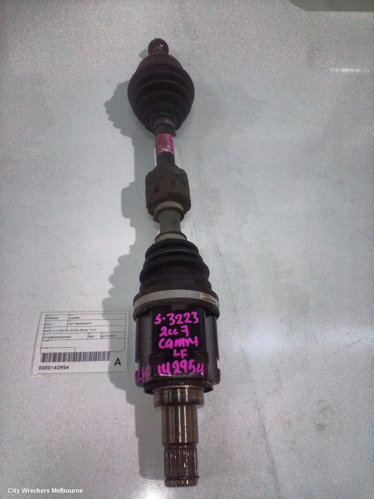 TOYOTA CAMRY LEFT DRIVESHAFT, AUTO, 2.4, 2AZ-FE, ACV40, 06/2006 - 11/2011 - Image 1
