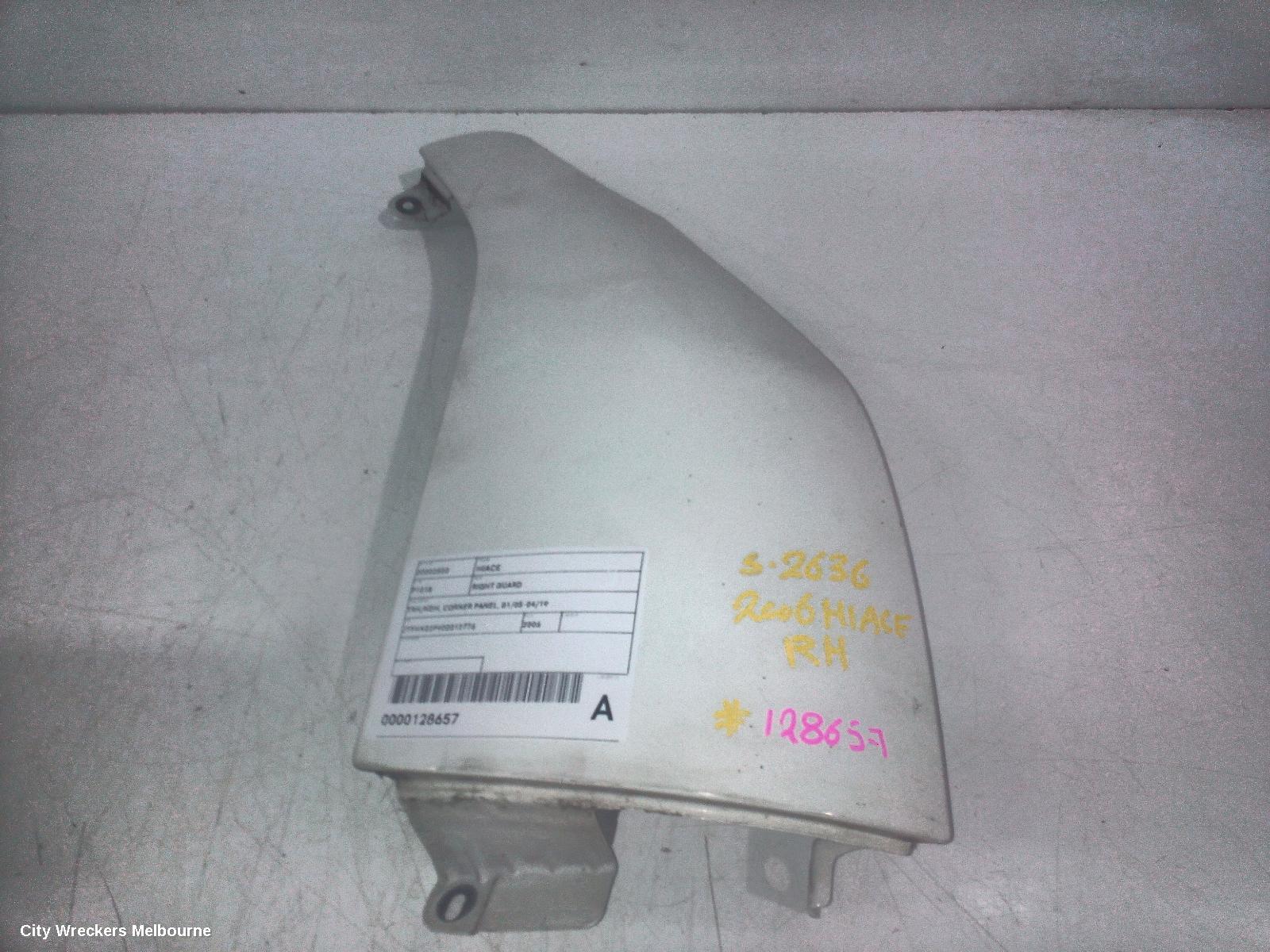 TOYOTA HIACE RIGHT GUARD, TRH/KDH, CORNER PANEL, 01/2005 - 04/2019 - Image 1