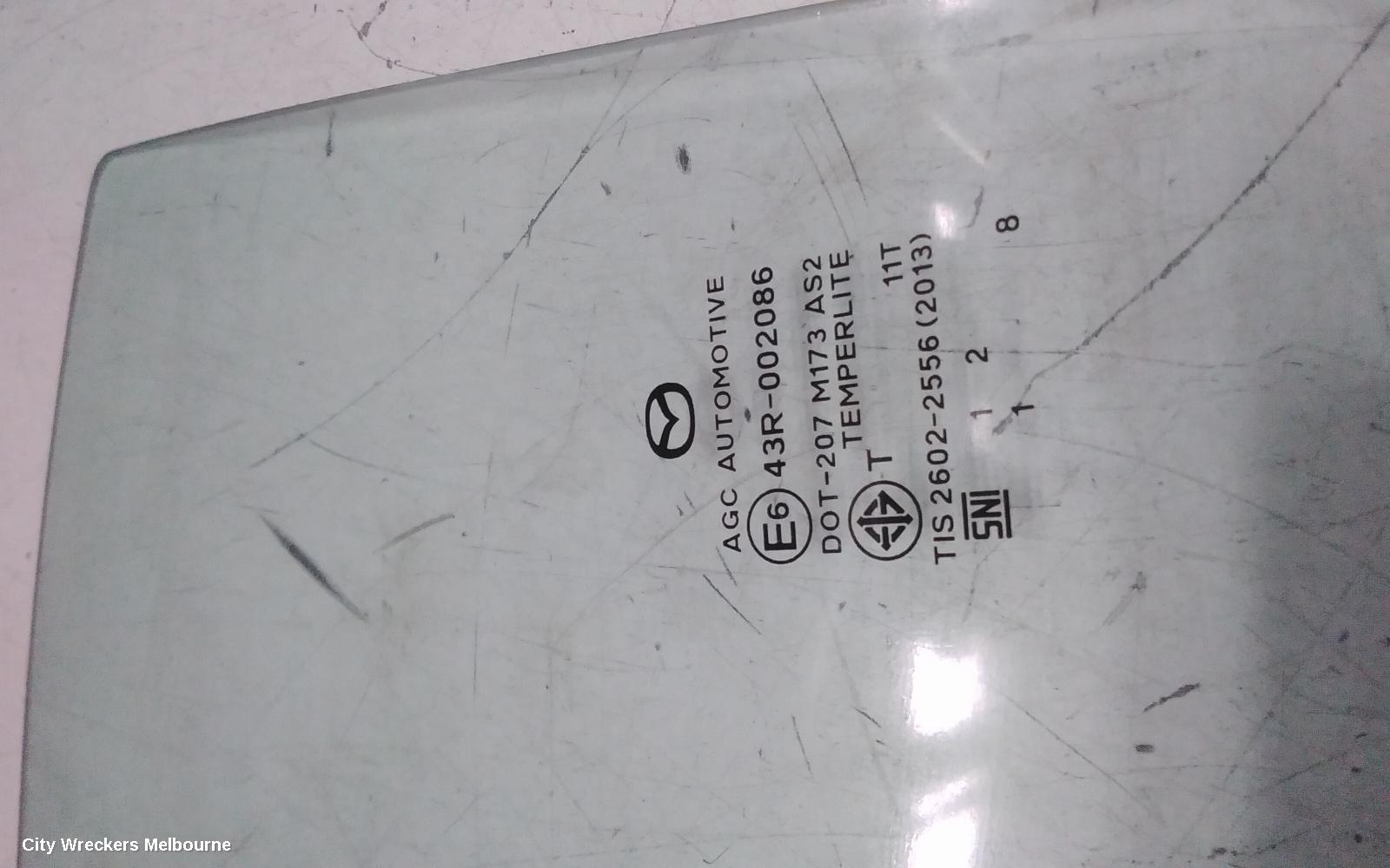 MAZDA 2 LEFT REAR DOOR WINDOW, DJ/DL, STANDARD TINT TYPE, 09/2014 ONWARDS - Image 1