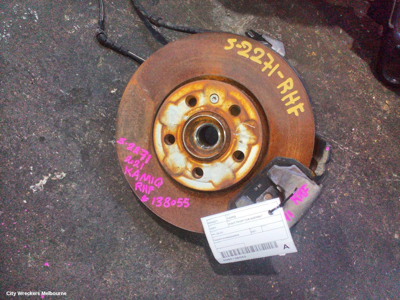 SKODA KAMIQ RIGHT FRONT HUB ASSEMBLY, NW, 06/2020 ONWARDS - Image 2