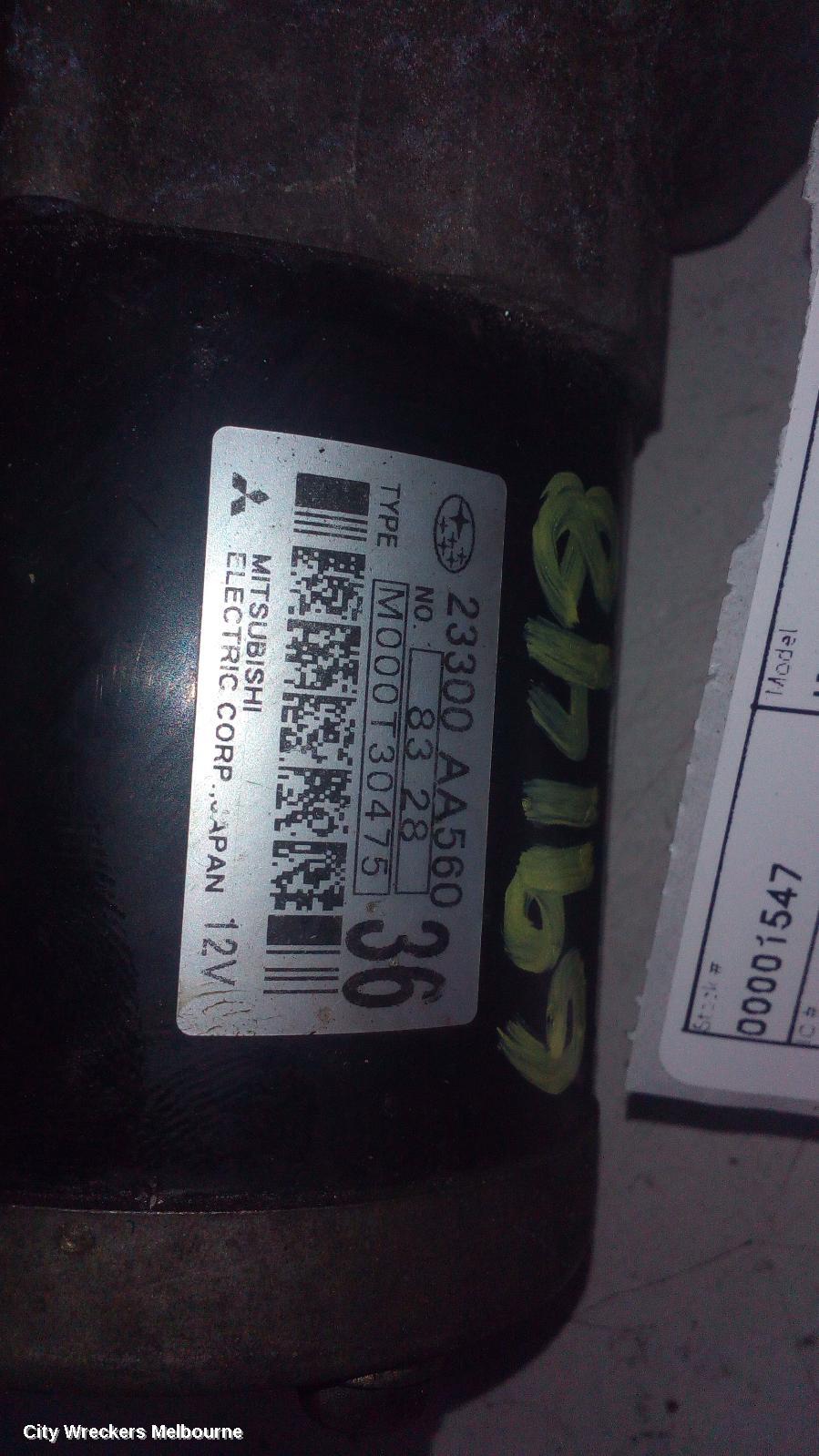 SUBARU IMPREZA STARTER, PETROL, EJ20/EJ25, NON TURBO, MANUAL, 5 SPEED, 04/1993 - 07/2011 - Image 1