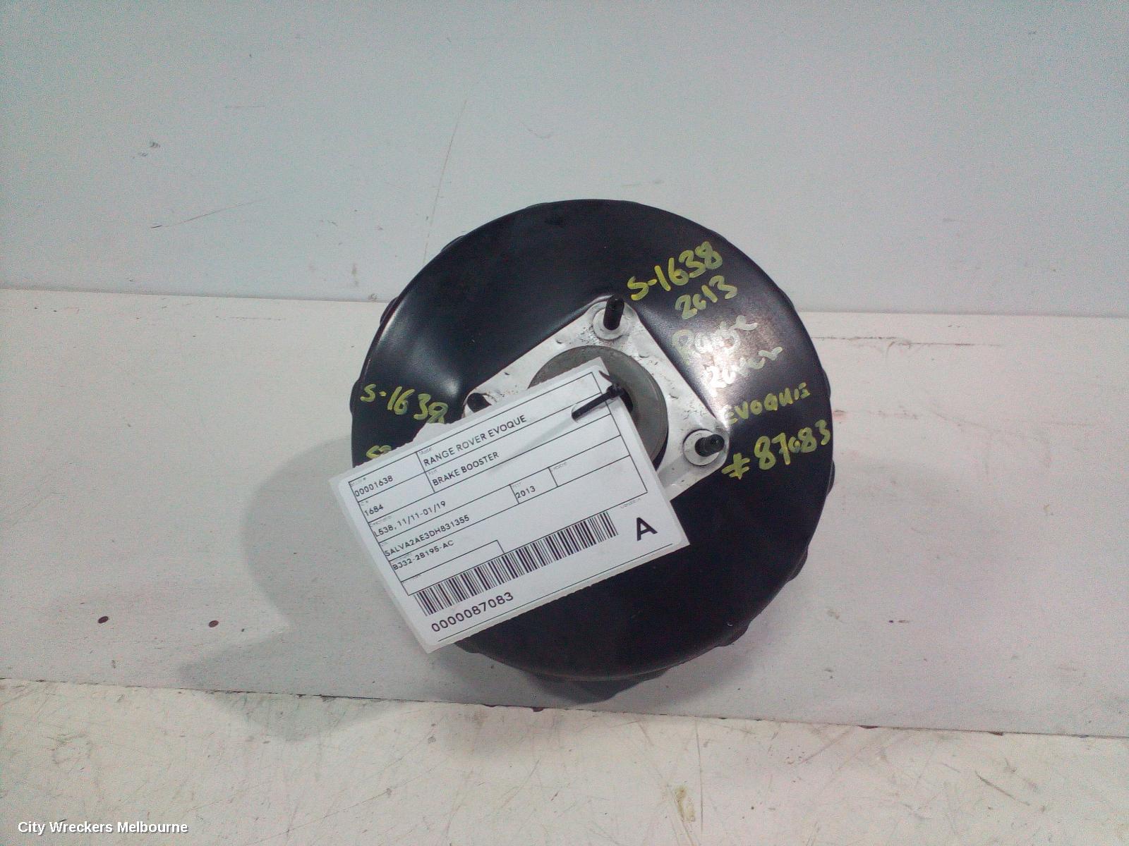 LAND ROVER RANGEROVER EVOQUE BRAKE BOOSTER, L538, 11/2011 - 01/2019 - Image 1
