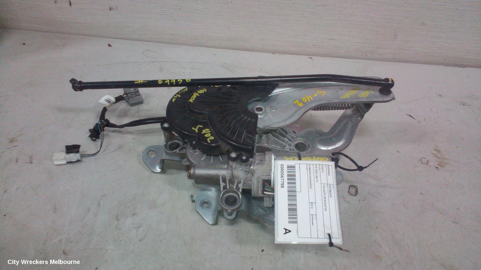 SUBARU OUTBACK TAILGATE REGULATOR, 6TH GEN, 08/2014 ONWARDS - Image 1