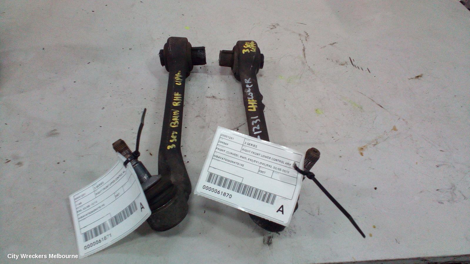 BMW 3 SERIES RIGHT FRONT LOWER CONTROL ARM, FRONT (CURVED), RWD, E90/E91/E92/E93, 03/2005 - 09/2013 - Image 3