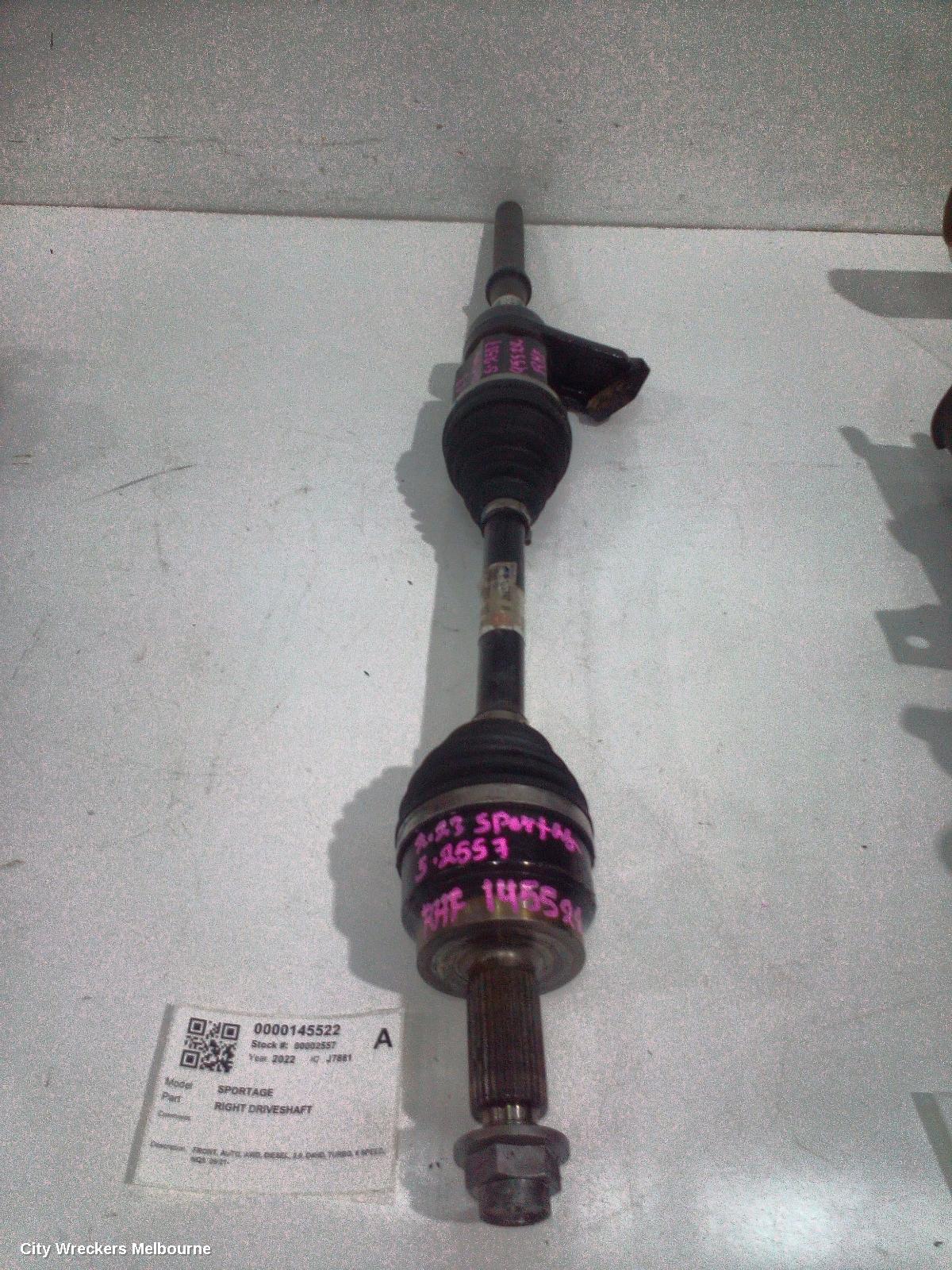KIA SPORTAGE RIGHT DRIVESHAFT, FRONT, AUTO, AWD, DIESEL, 2.0, D4HD, TURBO, 8 SPEED, NQ5, 09/2021 ONWARDS - Image 1