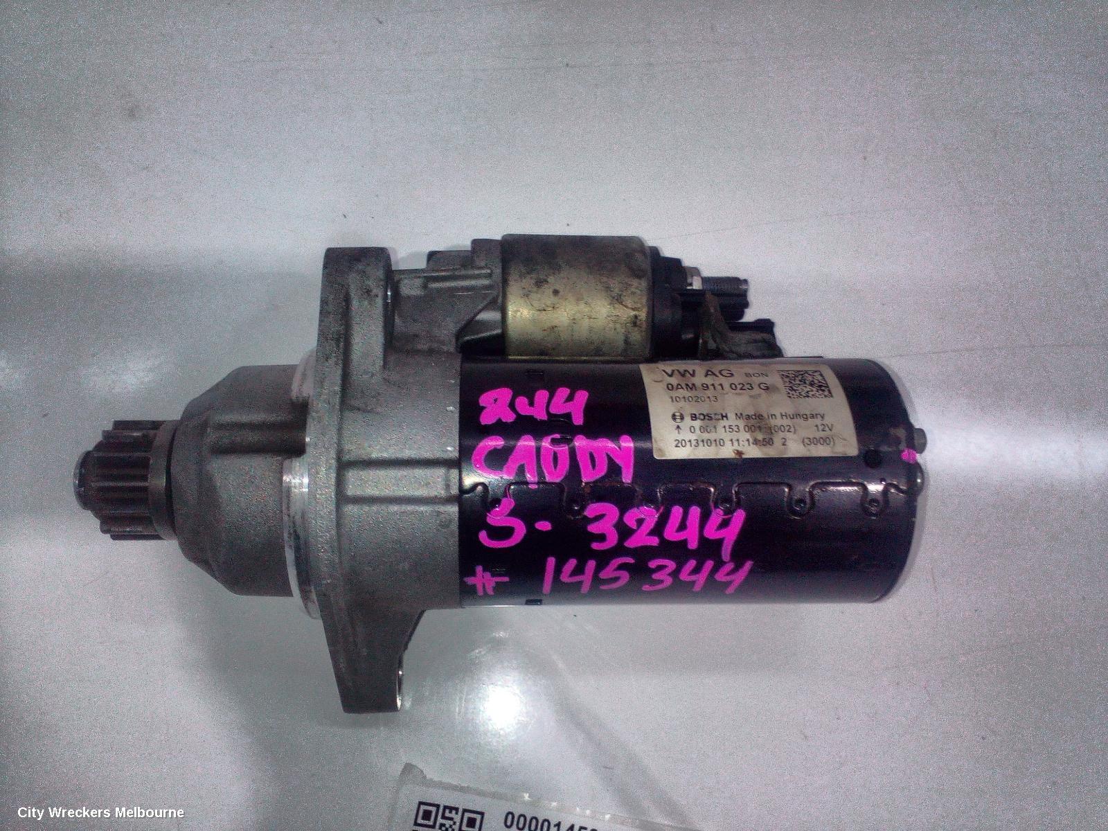 VOLKSWAGEN CADDY STARTER, DIESEL, 1.6, AUTO T/M, BOSCH, W/ START/STOP TYPE, 2K, 08/2010 - 06/2015 - Image 2