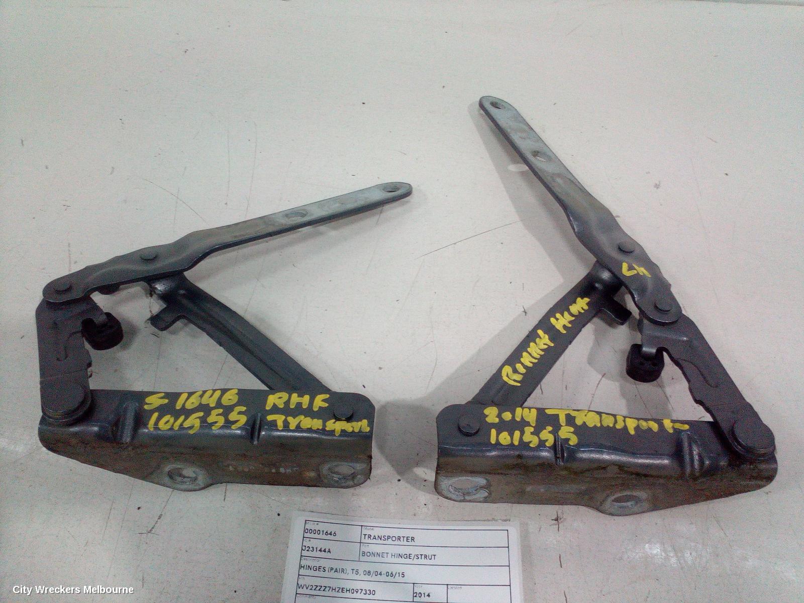 VOLKSWAGEN TRANSPORTER BONNET HINGE/STRUT, HINGES (PAIR), T5, 08/2004 - 06/2015 - Image 2
