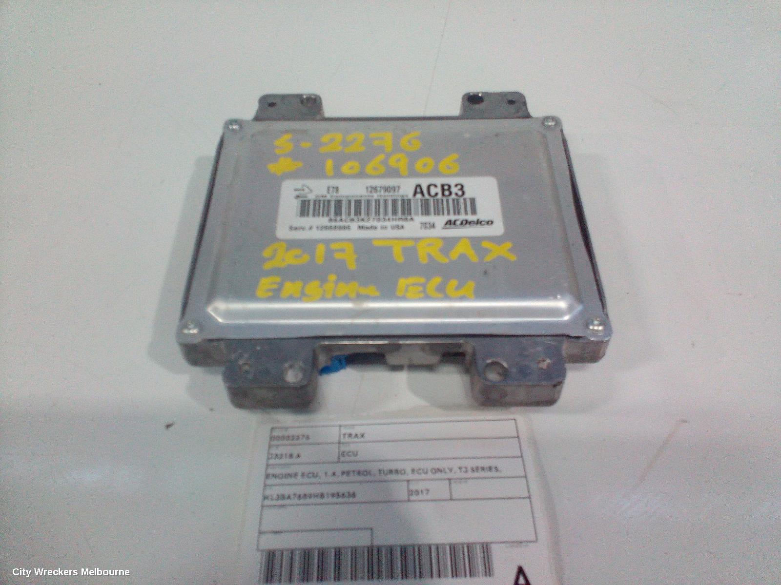HOLDEN TRAX ECU, ENGINE ECU, 1.4, PETROL, TURBO, ECU ONLY, TJ SERIES, 08/2014 - 12/2020 - Image 1