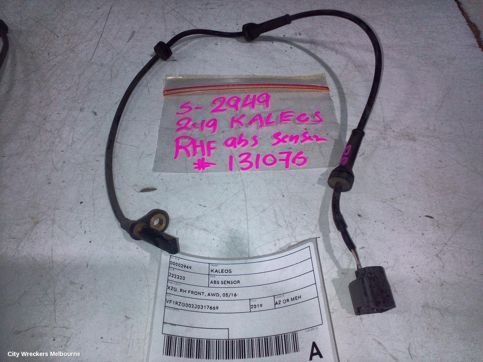 RENAULT KALEOS ABS SENSOR, XZG, RH FRONT, AWD, 05/2016 ONWARDS - Image 1