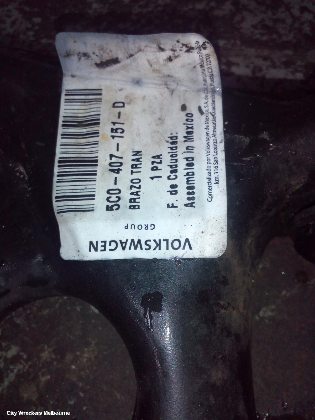 VOLKSWAGEN JETTA LEFT FRONT LOWER CONTROL ARM, 1B, 02/2011 - 12/2017 - Image 1