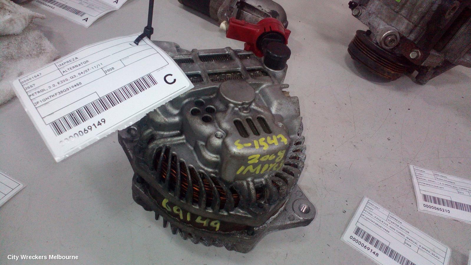 SUBARU IMPREZA ALTERNATOR, PETROL, 2.0, EJ20, G3, 04/2007 - 11/2011 - Image 3