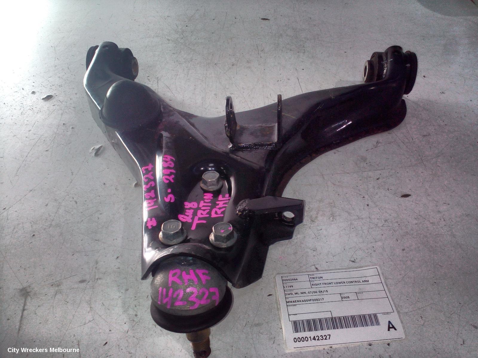 MITSUBISHI TRITON RIGHT FRONT LOWER CONTROL ARM, 2WD, ML-MN, 07/2006 - 04/2015 - Image 3