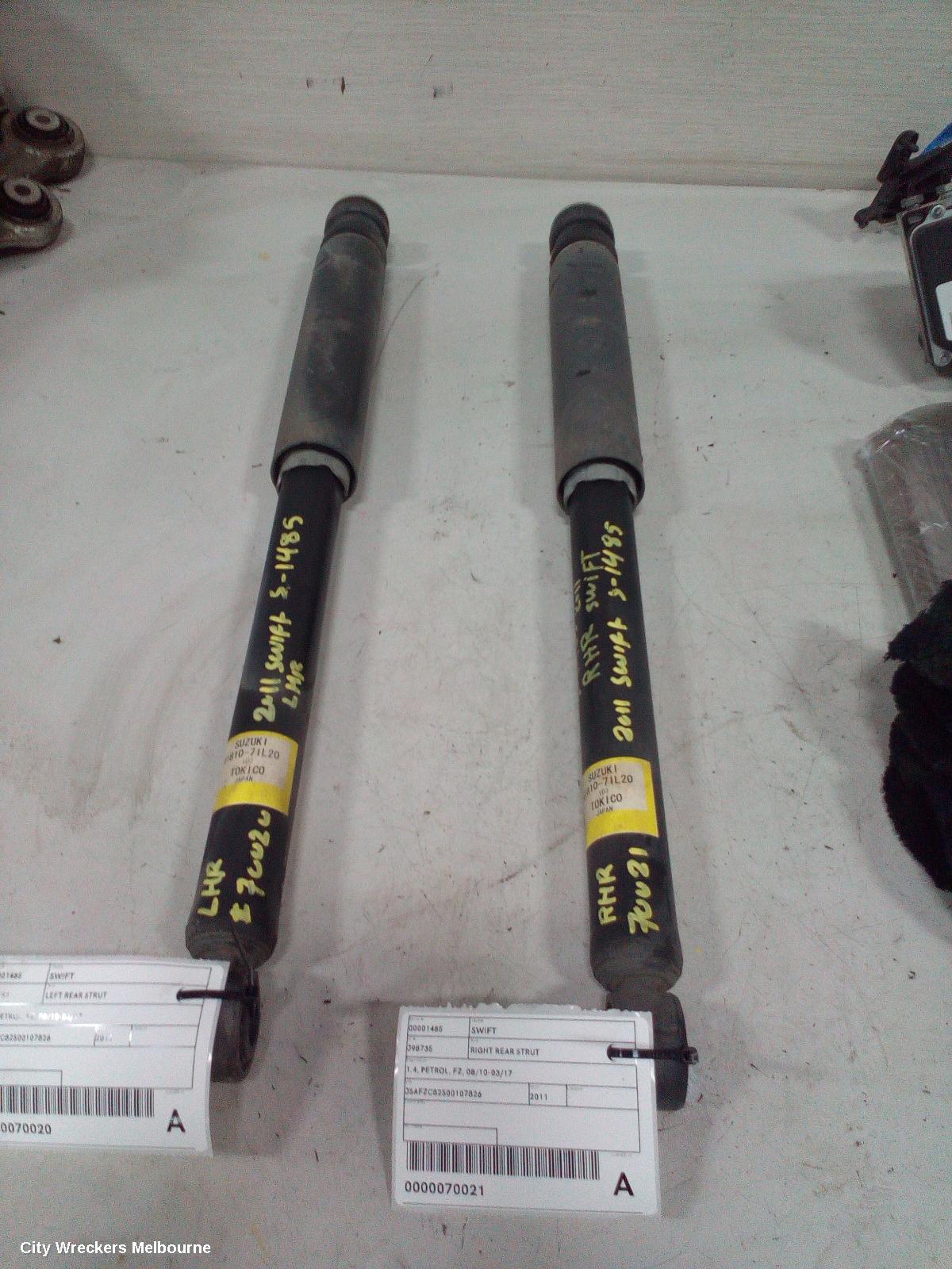 SUZUKI SWIFT LEFT REAR STRUT, 1.4, PETROL, FZ, 08/2010 - 03/2017 - Image 3
