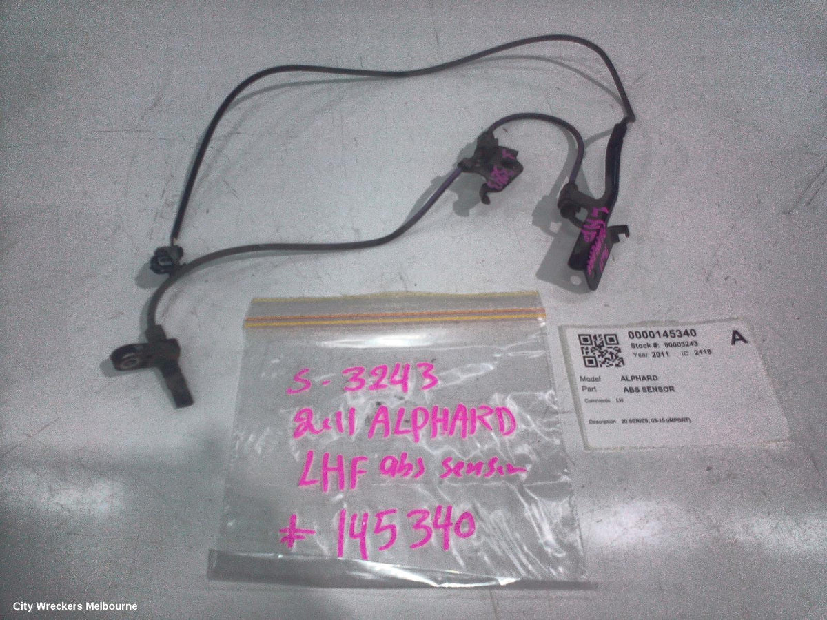 TOYOTA ALPHARD ABS SENSOR, 20 SERIES, 08-15 (IMPORT) - Image 1