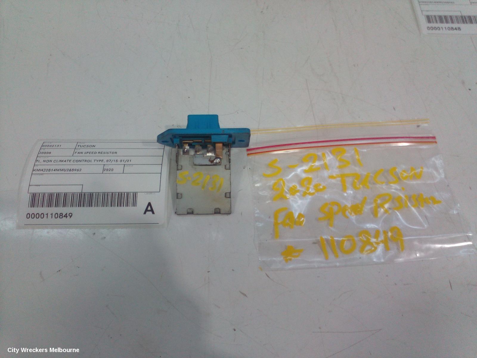 HYUNDAI TUCSON FAN SPEED RESISTOR, TL, NON CLIMATE CONTROL TYPE, 07/2015 - 01/2021 - Image 2