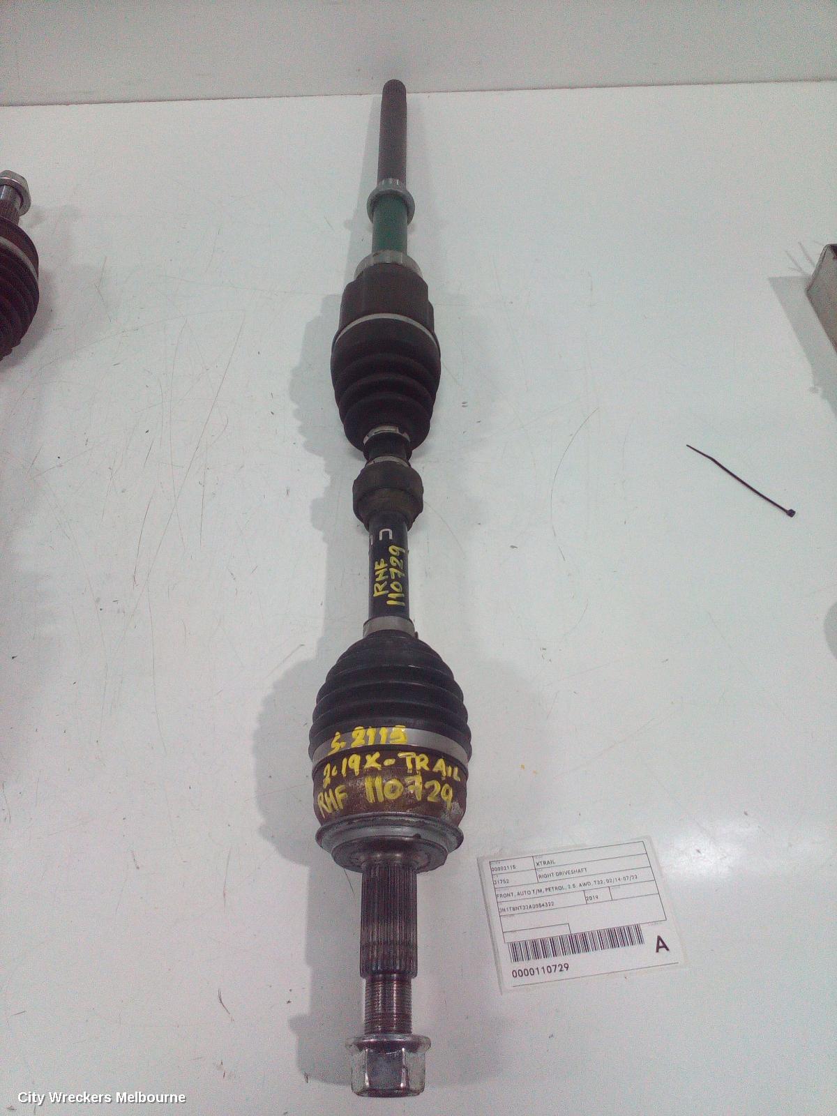 NISSAN XTRAIL RIGHT DRIVESHAFT, FRONT, AUTO T/M, PETROL, 2.5, AWD, T32, 02/2014 - 07/2022 - Image 2