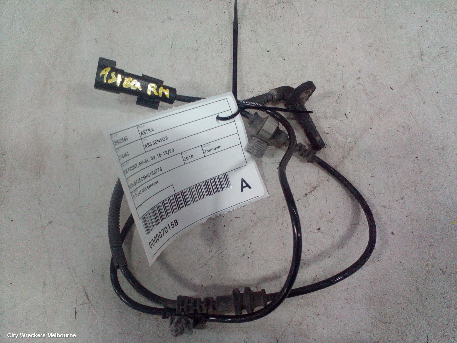 HOLDEN ASTRA ABS SENSOR, RH FRONT, BK-BL, 09/2016 - 12/2020 - Image 2