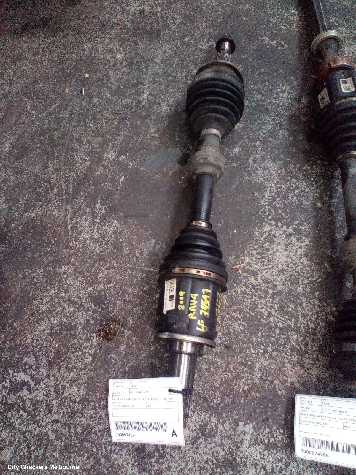 TOYOTA RAV4 LEFT DRIVESHAFT, FRONT, AWD, AUTO T/M, 2.4, 2AZ-FE, ACA33, 11/2005 - 11/2012 - Image 2