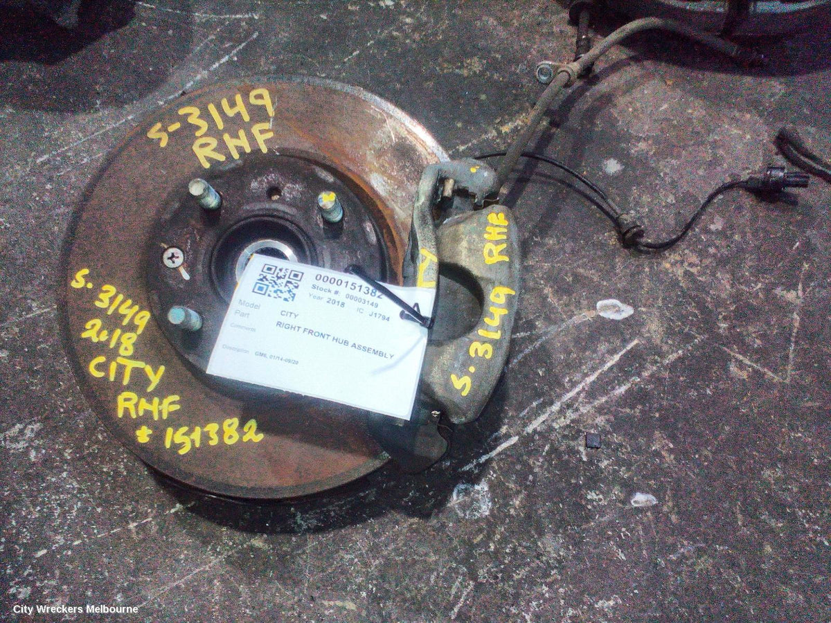 HONDA CITY RIGHT FRONT HUB ASSEMBLY, GM6, 01/2014 - 09/2020 - Image 2