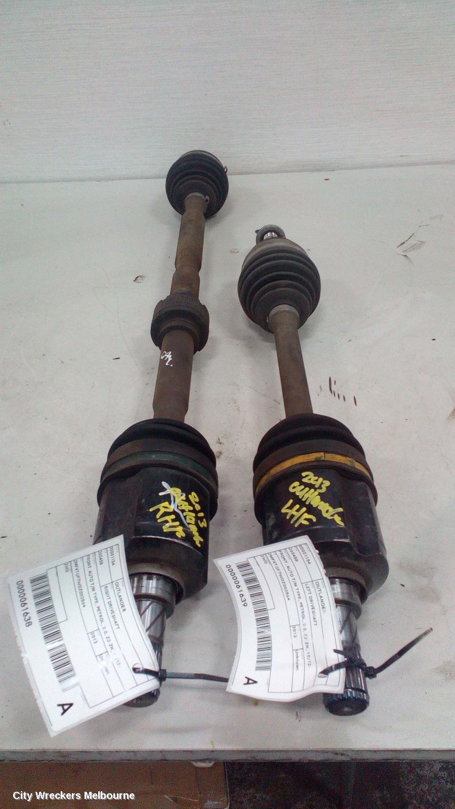 MITSUBISHI OUTLANDER LEFT DRIVESHAFT, FRONT, AUTO T/M, PETROL, 2.0, ZJ-ZL, 10/2012 ONWARDS - Image 2