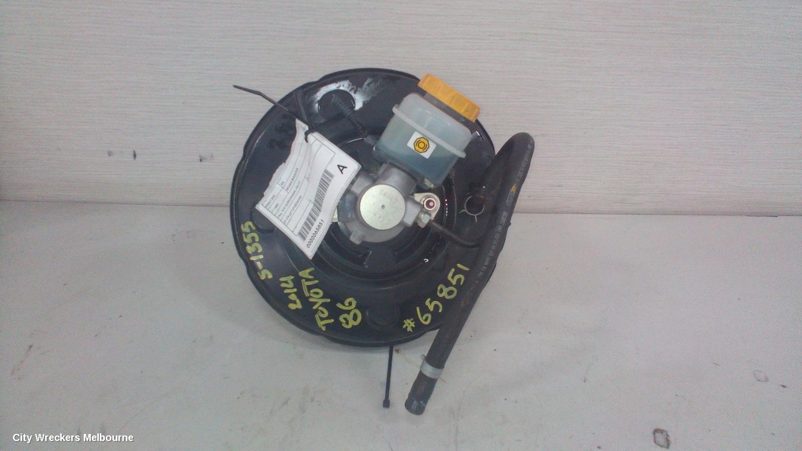 TOYOTA 86 BRAKE BOOSTER, ZN6, P/N SU00300589, 04/2012 ONWARDS - Image 3