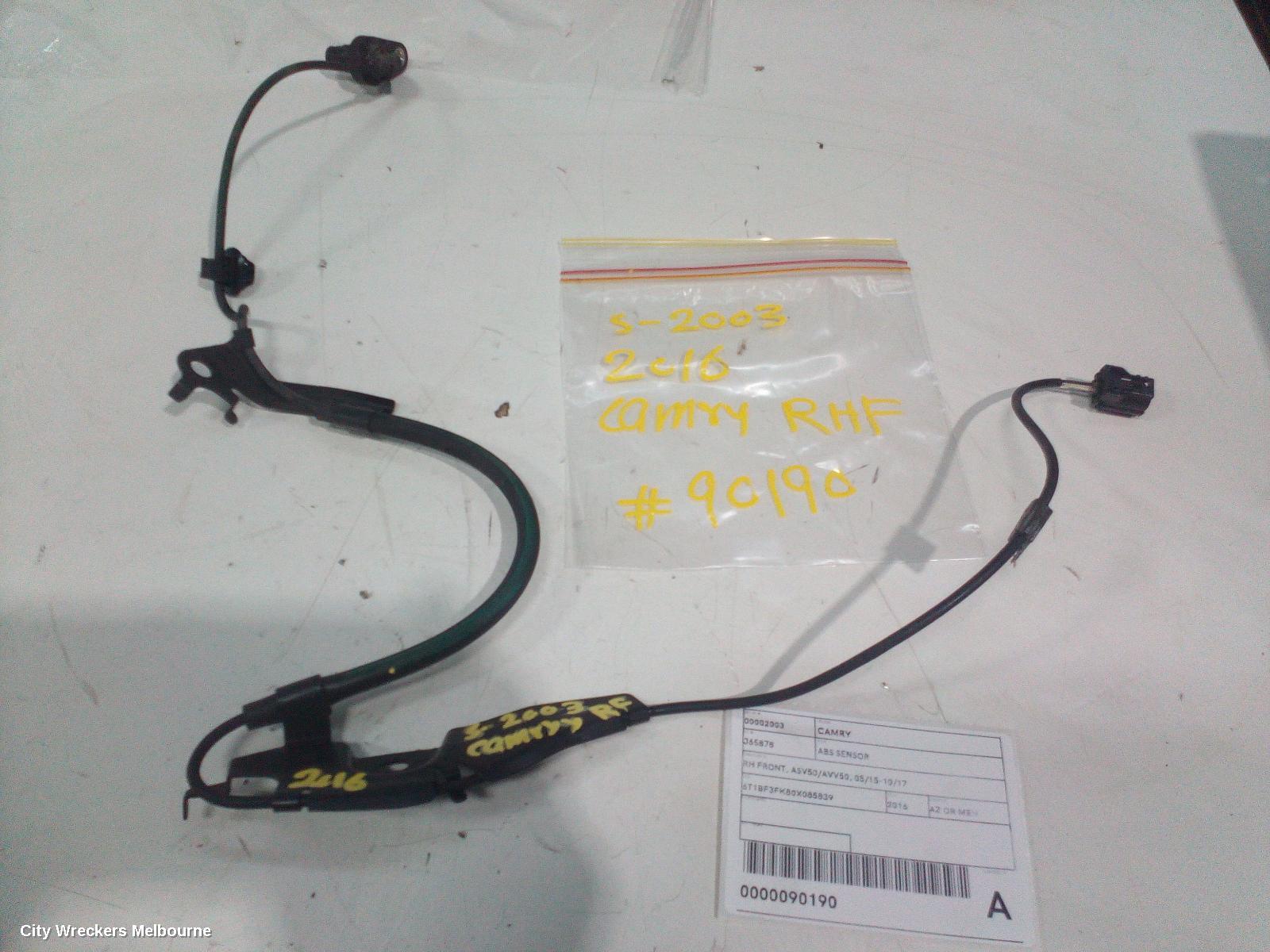 TOYOTA CAMRY ABS SENSOR, RH FRONT, ASV50/AVV50, 05/2015 - 10/2017 - Image 2