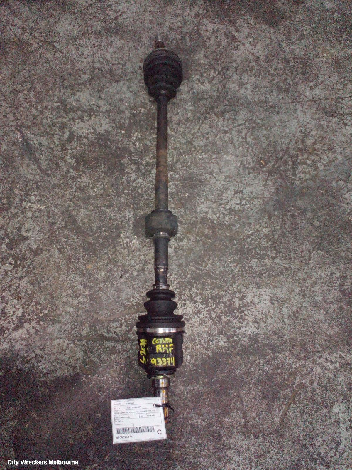 TOYOTA COROLLA RIGHT DRIVESHAFT, ZZE122 (JAPAN-VIN JTD), MANUAL, NON ABS TYPE, 12/2001 - 06/2007 - Image 2