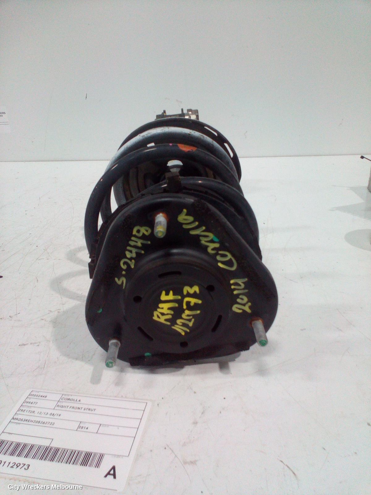 TOYOTA COROLLA RIGHT FRONT STRUT, ZRE172R, 12/2013 - 06/2019 - Image 1