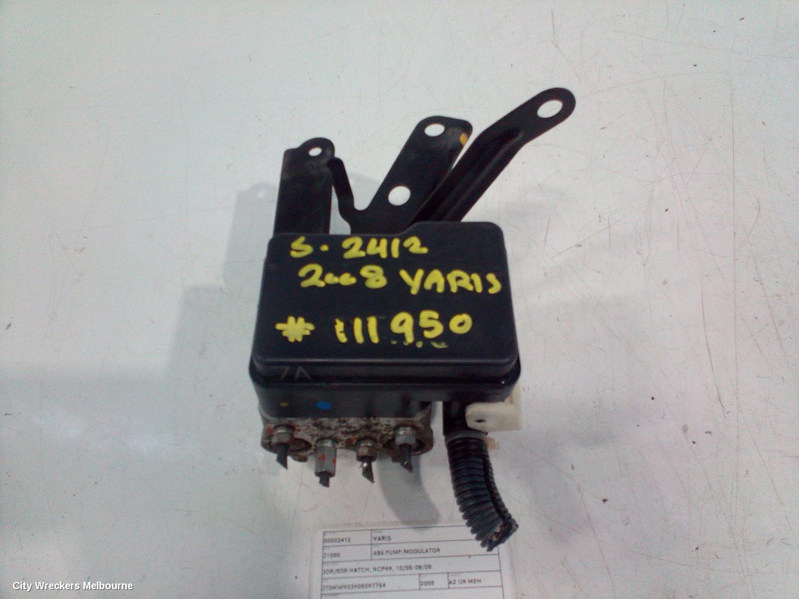 TOYOTA YARIS ABS PUMP/MODULATOR, 3DR/5DR HATCH, NCP9#, 10/2005 - 08/2008 - Image 1