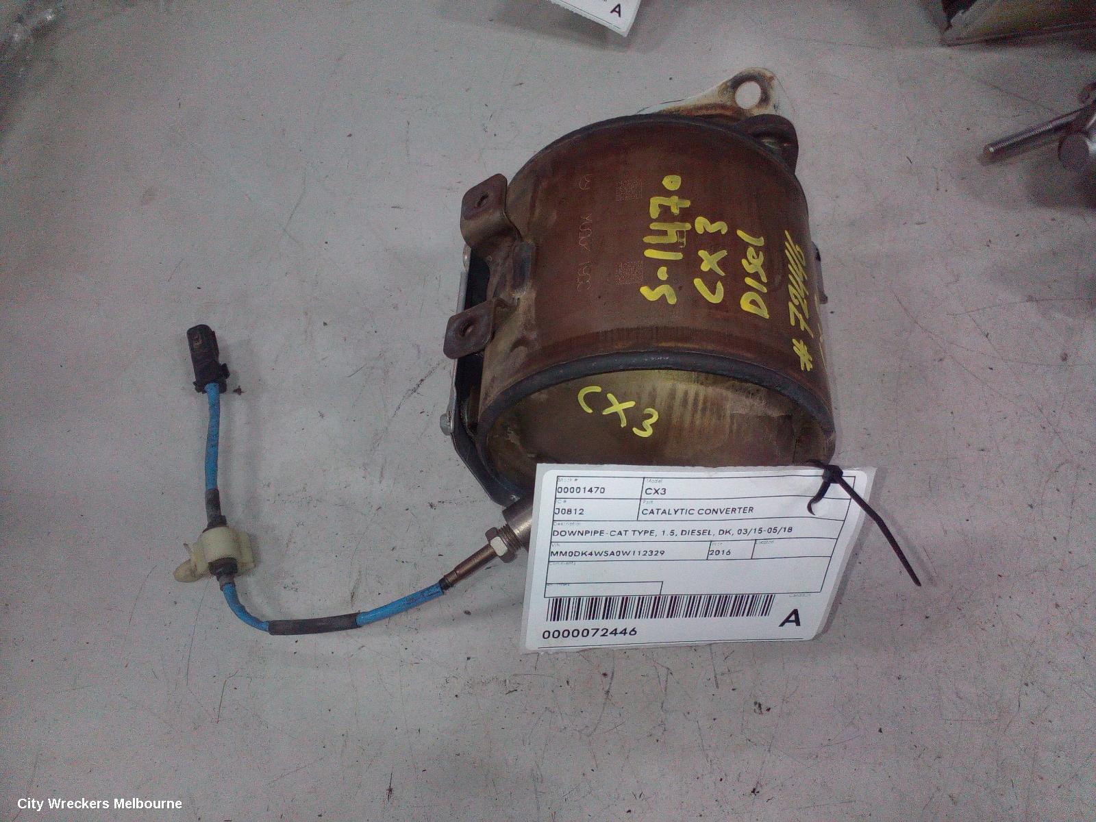 MAZDA CX3 CATALYTIC CONVERTER, DOWNPIPE-CAT TYPE, 1.5, DIESEL, DK, 03/2015 - 05/2018 - Image 1