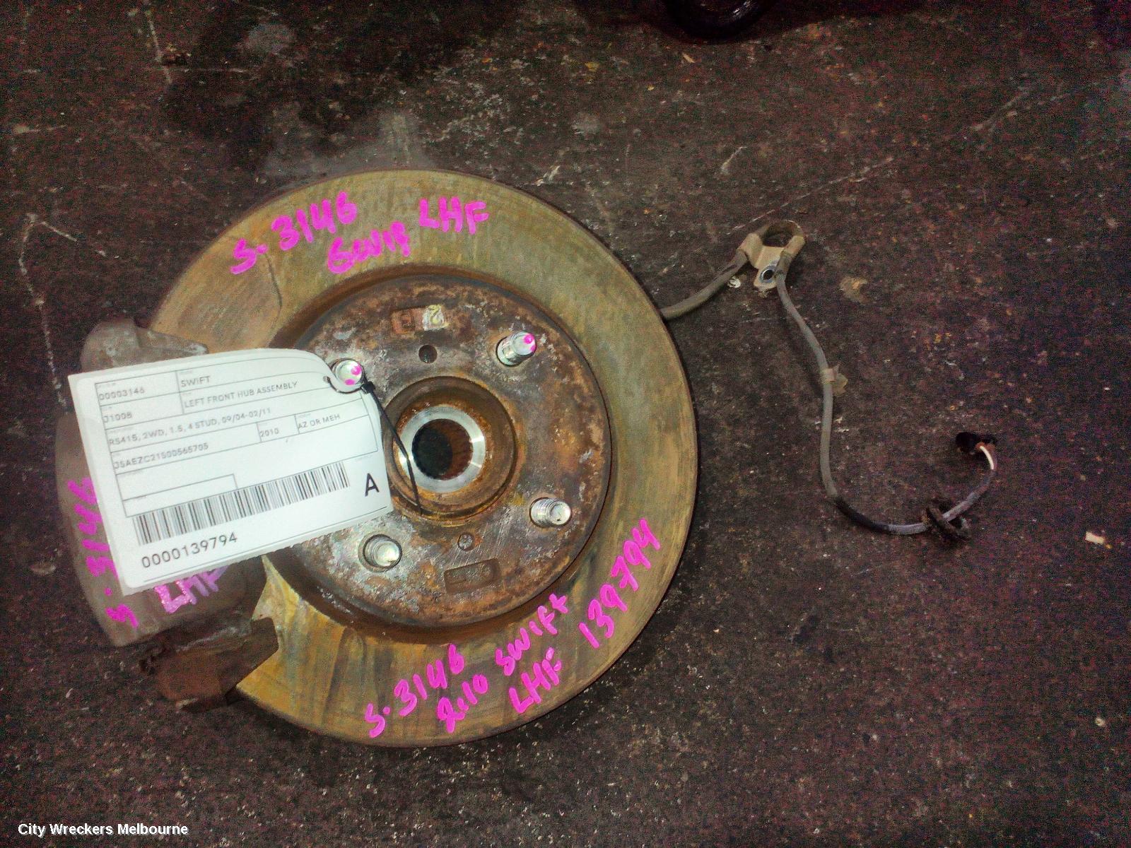 SUZUKI SWIFT LEFT FRONT HUB ASSEMBLY, RS415, 2WD, 1.5, 4 STUD, 09/2004 - 02/2011 - Image 2