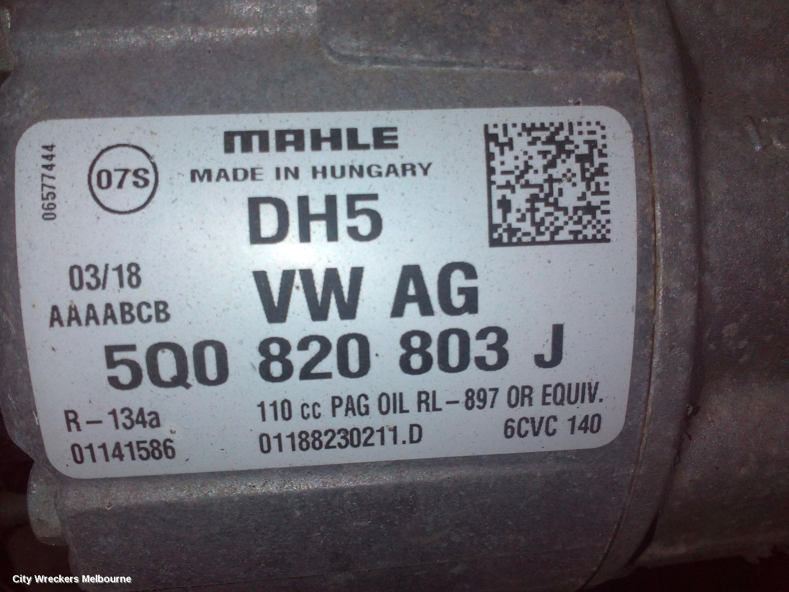 VOLKSWAGEN PASSAT A/C COMPRESSOR, B8/MK7, PETROL/DIESEL, 06/2015 - 10/2019 - Image 3