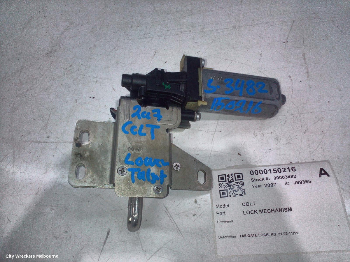 MITSUBISHI COLT DOOR/BOOT/GATE LOCK, TAILGATE LOCK, RG, 01/2002 - 11/2011 - Image 2