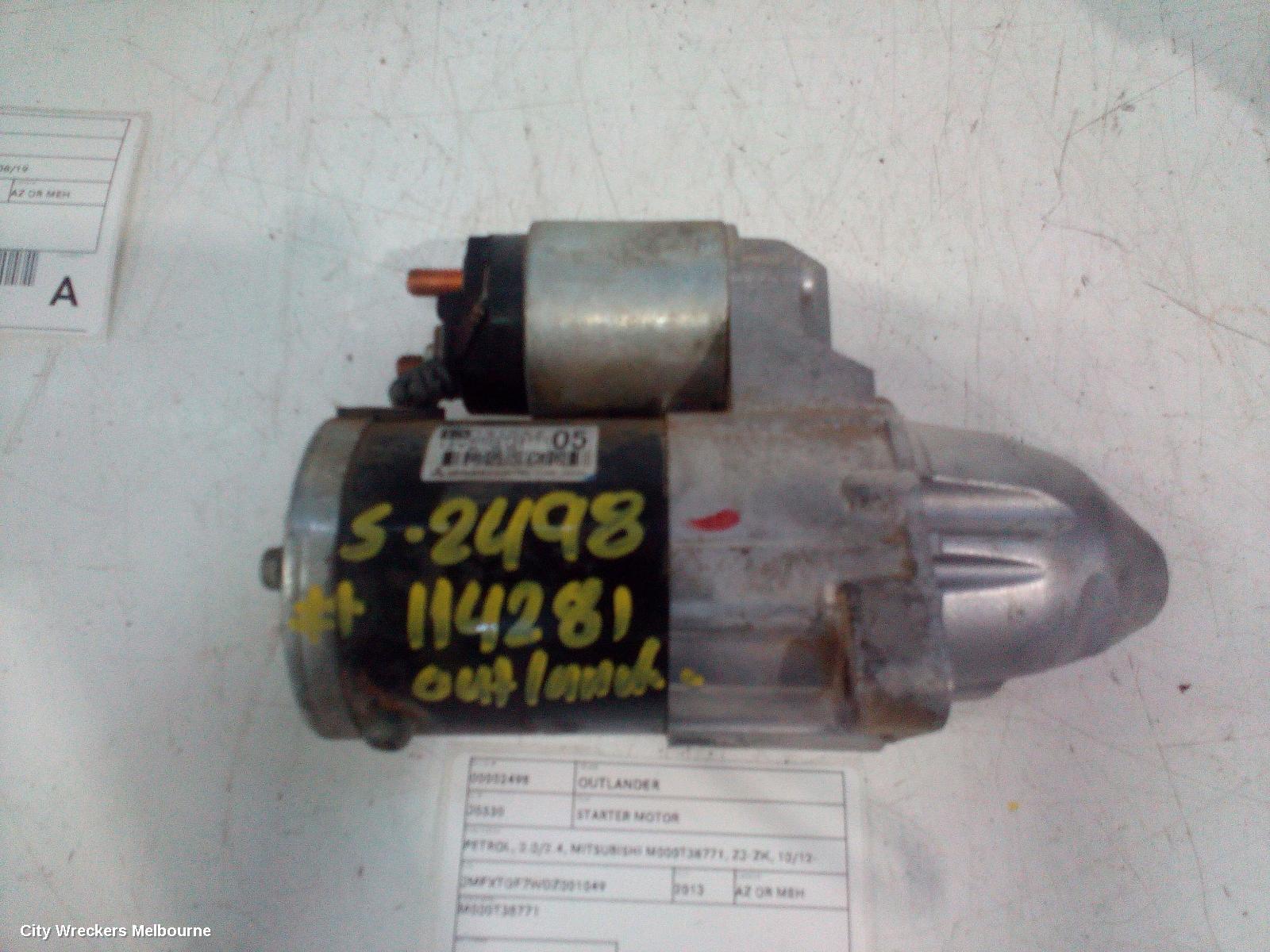 MITSUBISHI OUTLANDER STARTER, PETROL, 2.0/2.4, MITSUBISHI M000T38771, ZJ-ZK, 10/2012 - 07/2021 - Image 2