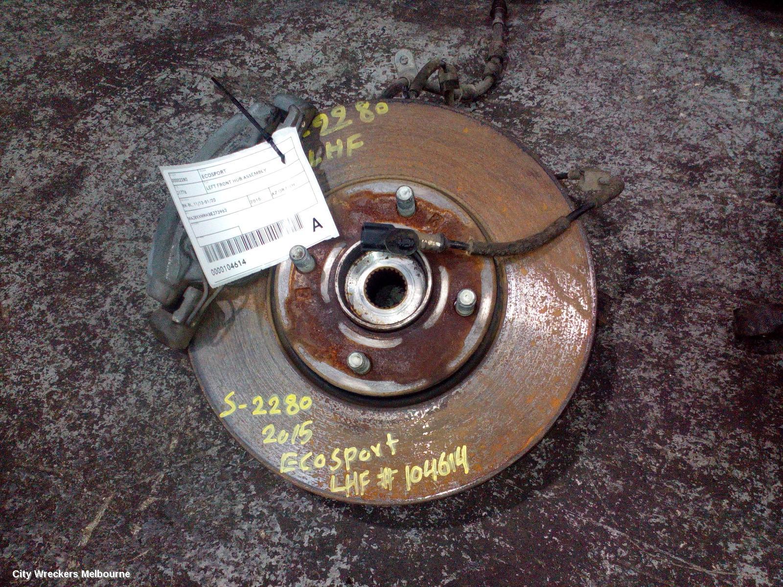 FORD ECOSPORT LEFT FRONT HUB ASSEMBLY, BK-BL, 11/2013 - 01/2020 - Image 2