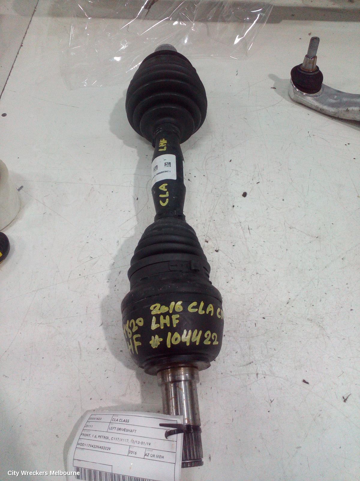 MERCEDES CLA CLASS LEFT DRIVESHAFT, FRONT, 1.6, PETROL, C117/X117, 10/2013 - 01/2019 - Image 2
