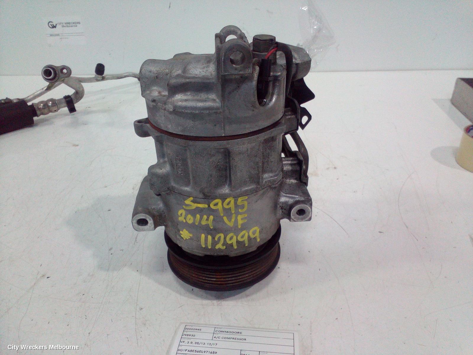 HOLDEN COMMODORE A/C COMPRESSOR, VF, 3.0, 05/2013 - 12/2017 - Image 1