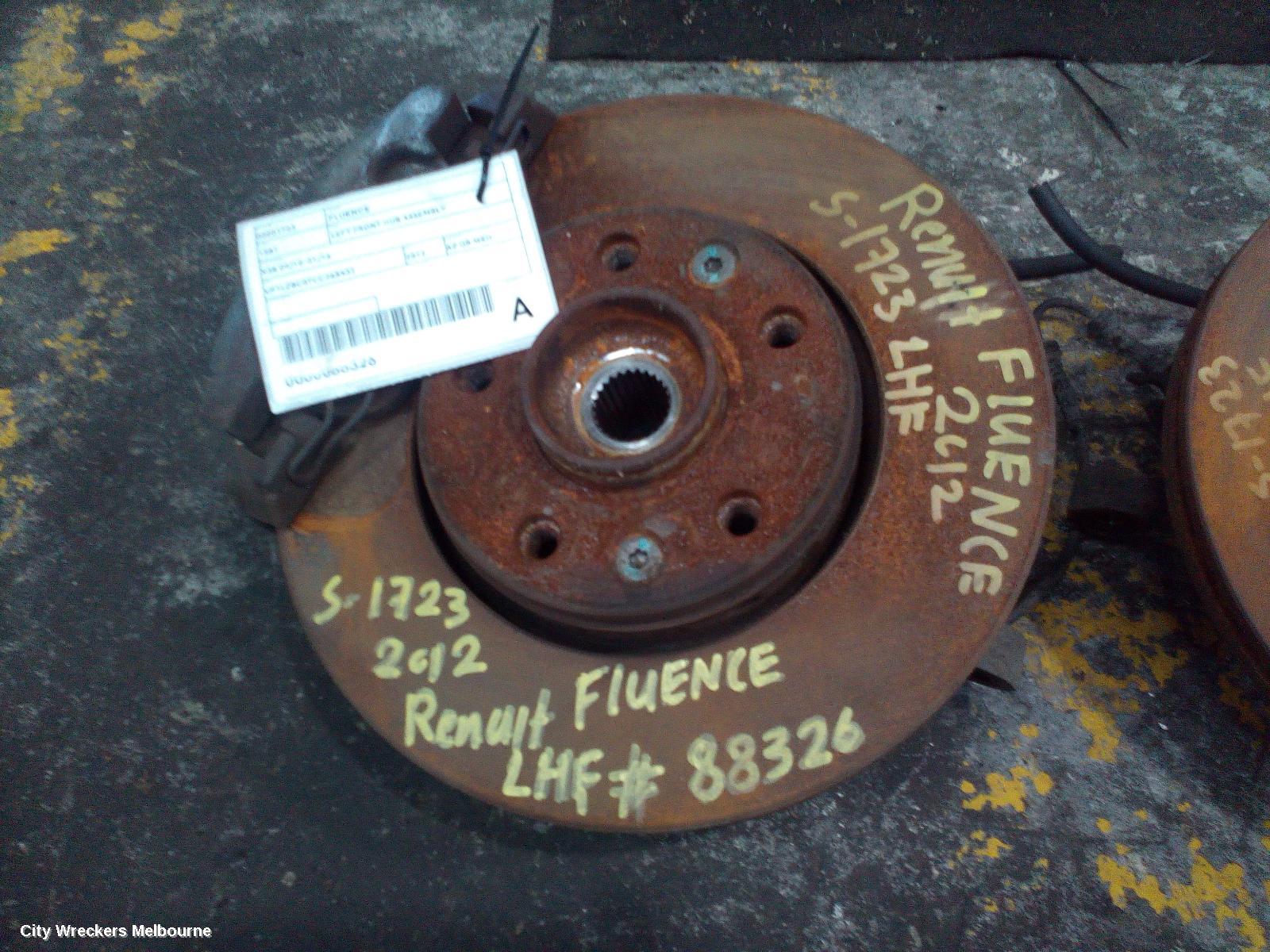 RENAULT FLUENCE LEFT FRONT HUB ASSEMBLY, X38 09/2010 - 01/2016 - Image 1