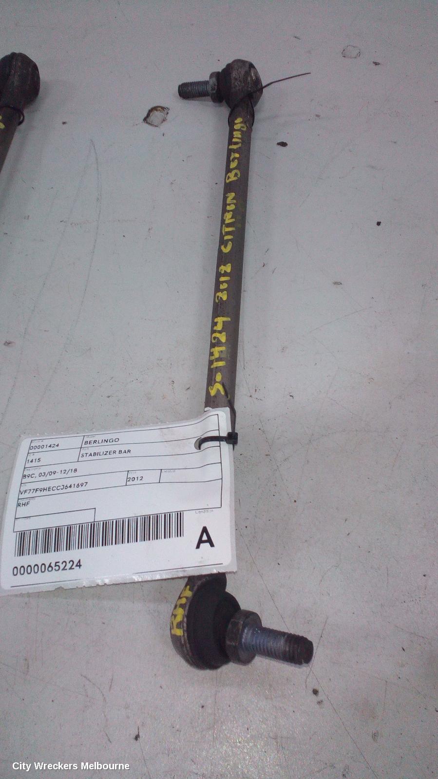 CITROEN BERLINGO STABILISER BAR, B9C, 03/2009 - 12/2018 - Image 1