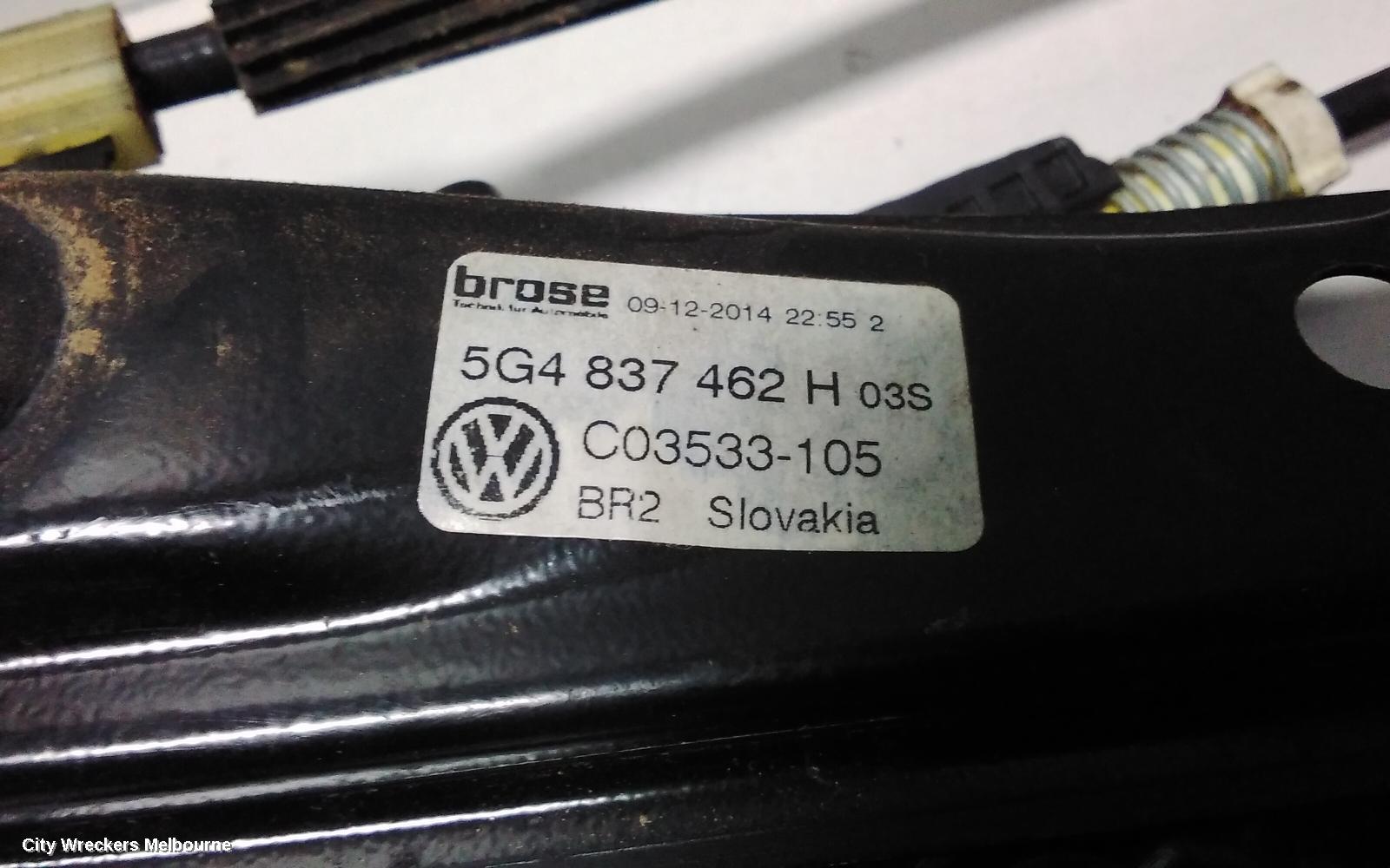 VOLKSWAGEN GOLF RIGHT FRONT WINDOW REG/MOTOR, GEN 7, 5DR HATCH/WAGON, 03/2013 - 08/2020 - Image 2