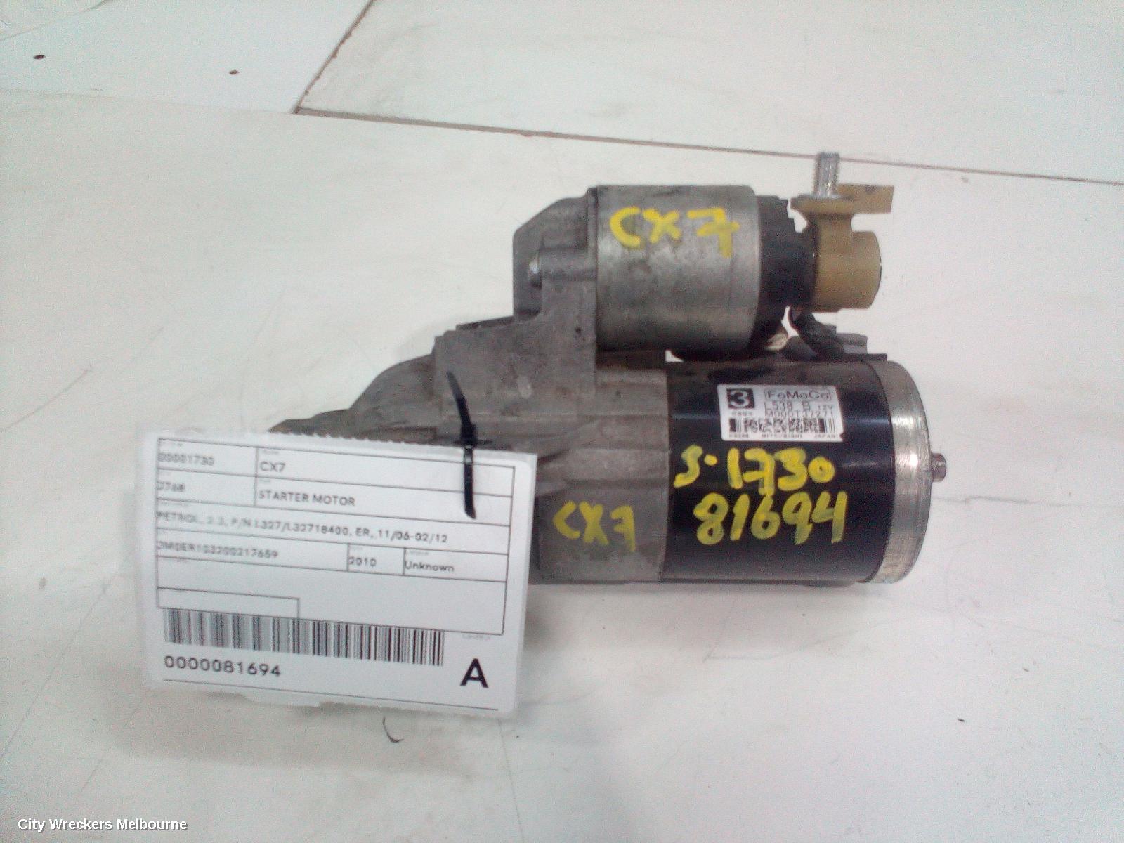 MAZDA CX7 STARTER, PETROL, 2.3, P/N L327/L32718400, ER, 11/2006 - 02/2012 - Image 2