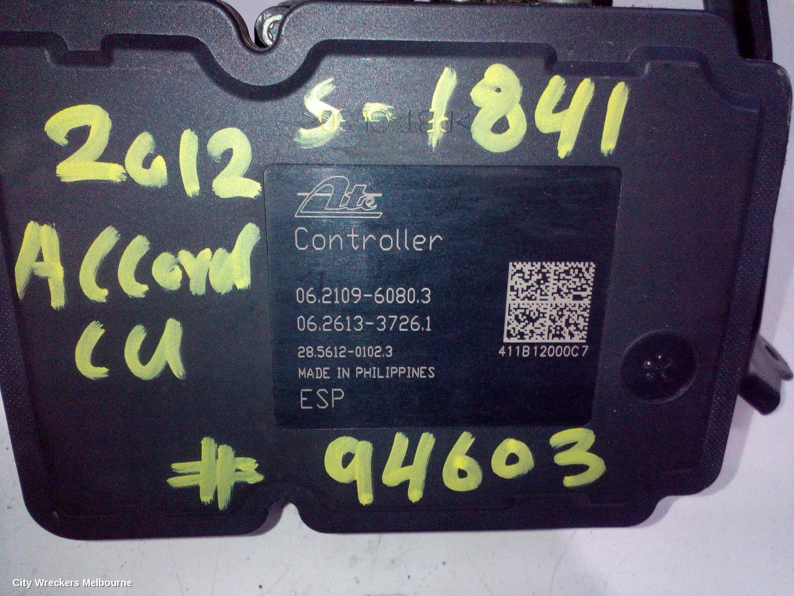 HONDA ACCORD ABS PUMP/MODULATOR, 8TH GEN, EURO (VIN JHMCU), P/N TL3Q3, 07/2011 - 12/2015 - Image 2