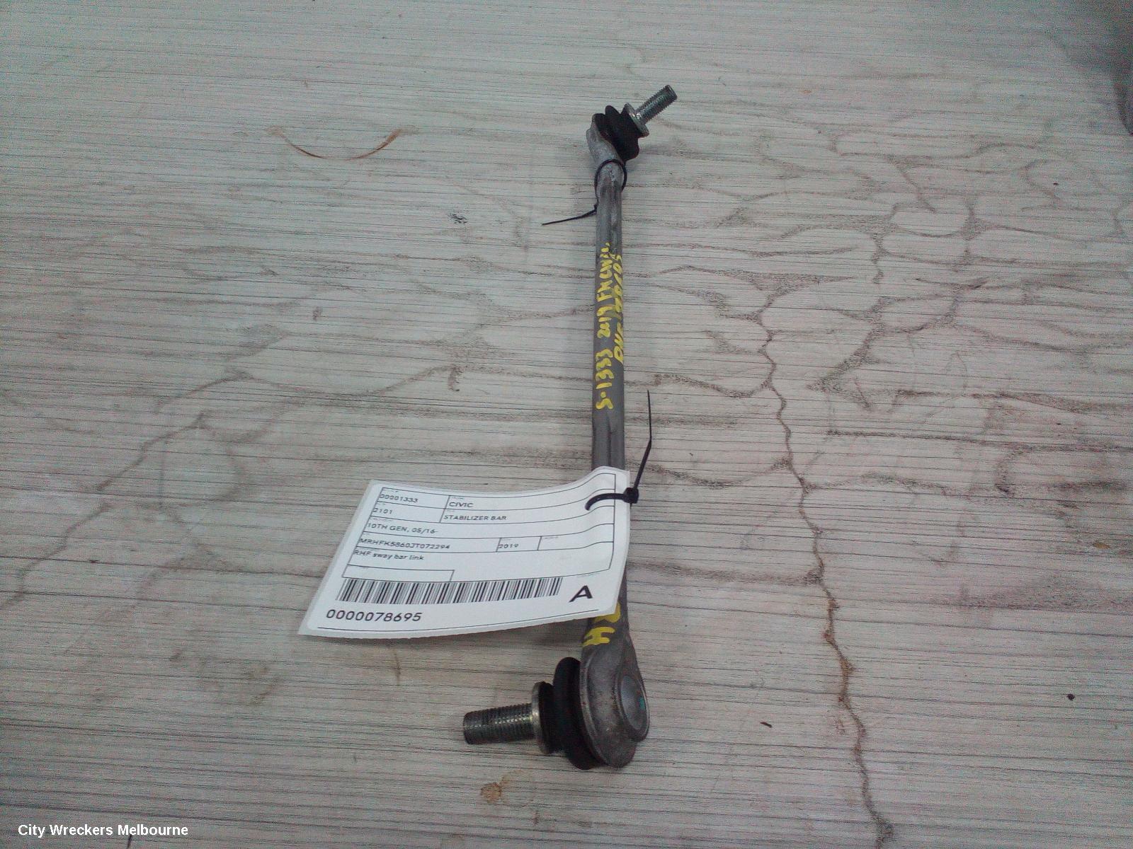 HONDA CIVIC STABILISER BAR, 10TH GEN, 05/2016 - 08/2021 - Image 1
