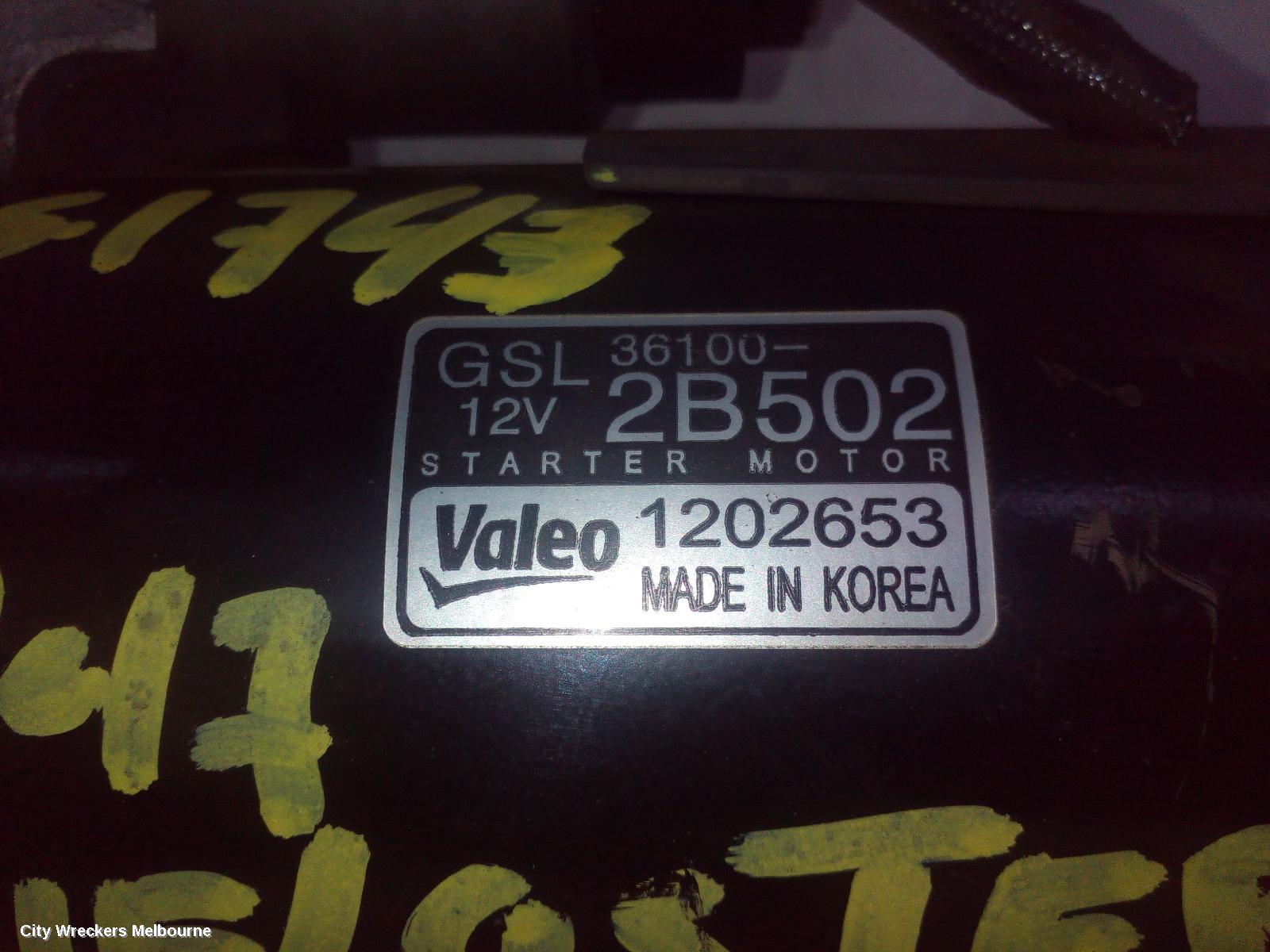 HYUNDAI VELOSTER STARTER, 1.6, G4FJ, TURBO, AUTO/MANUAL T/M, 07/2012 - 02/2018 - Image 1