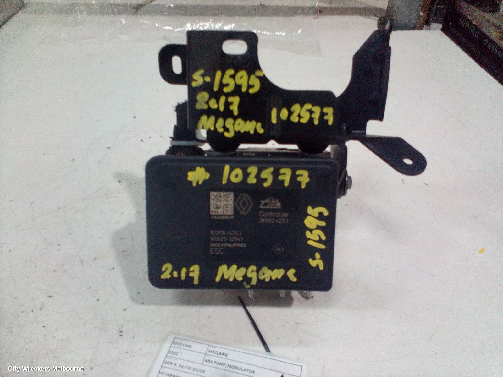 RENAULT MEGANE ABS PUMP/MODULATOR, GEN 4, 06/2016 - 02/2020 - Image 1