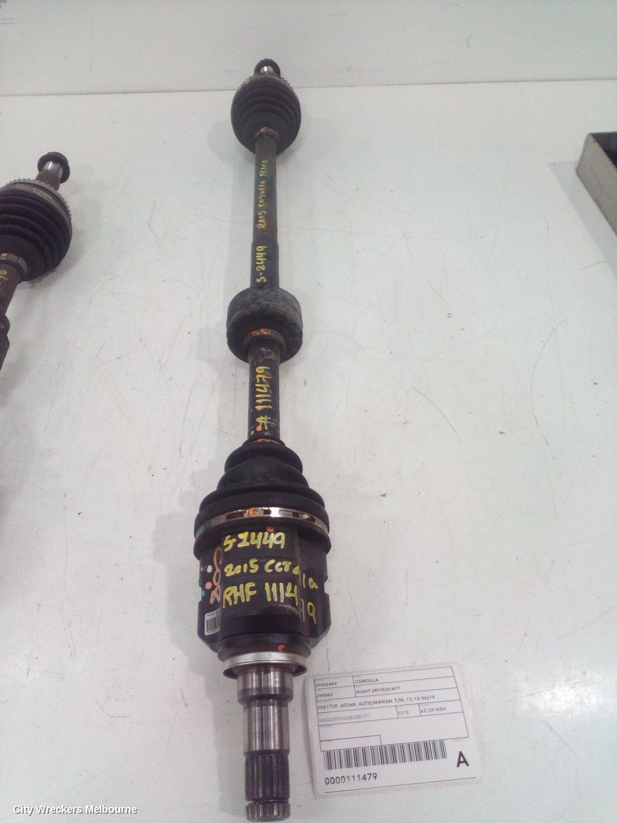TOYOTA COROLLA RIGHT DRIVESHAFT, ZRE172R, SEDAN, AUTO/MANUAL T/M, 12/2013 - 06/2019 - Image 1