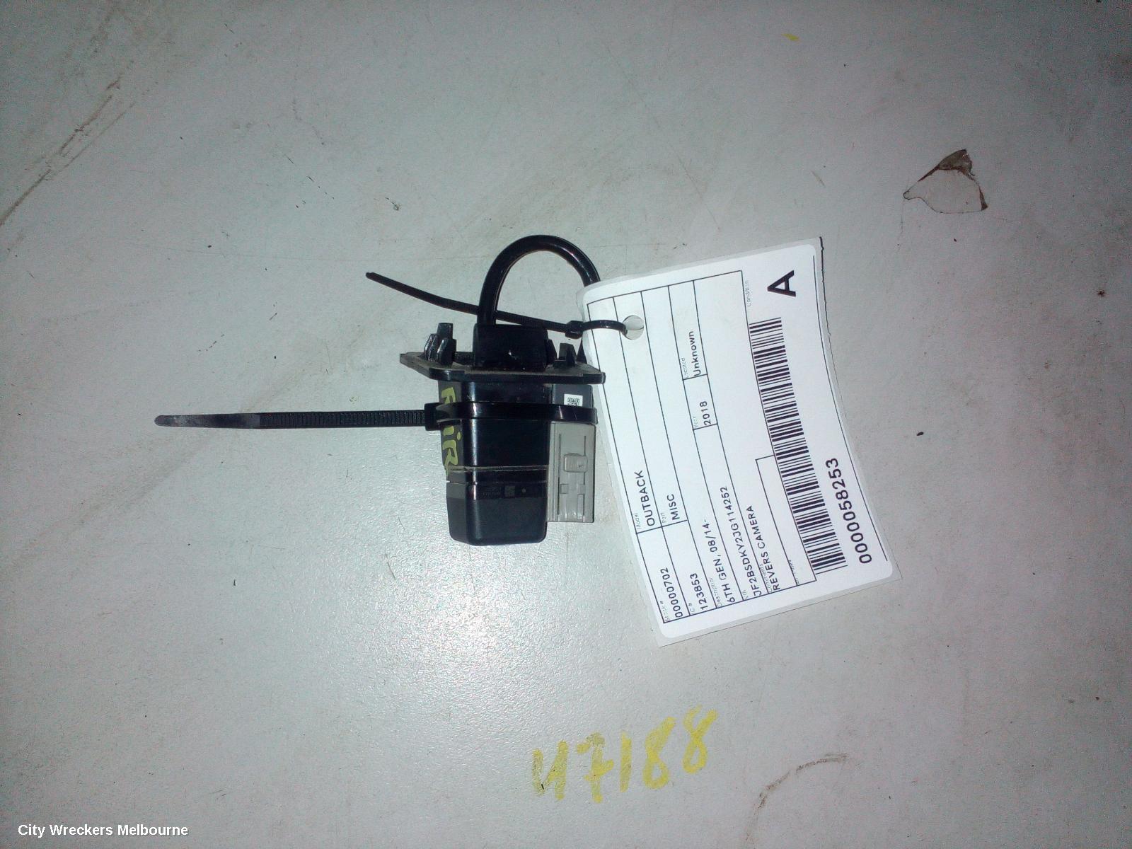 SUBARU OUTBACK, 6TH GEN, 08/2014 - 12/2020, REVERS CAMERA: 58253 - Image 1